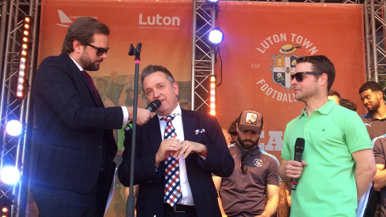 Hatters CEO Gary Sweet in St George's Square luton london