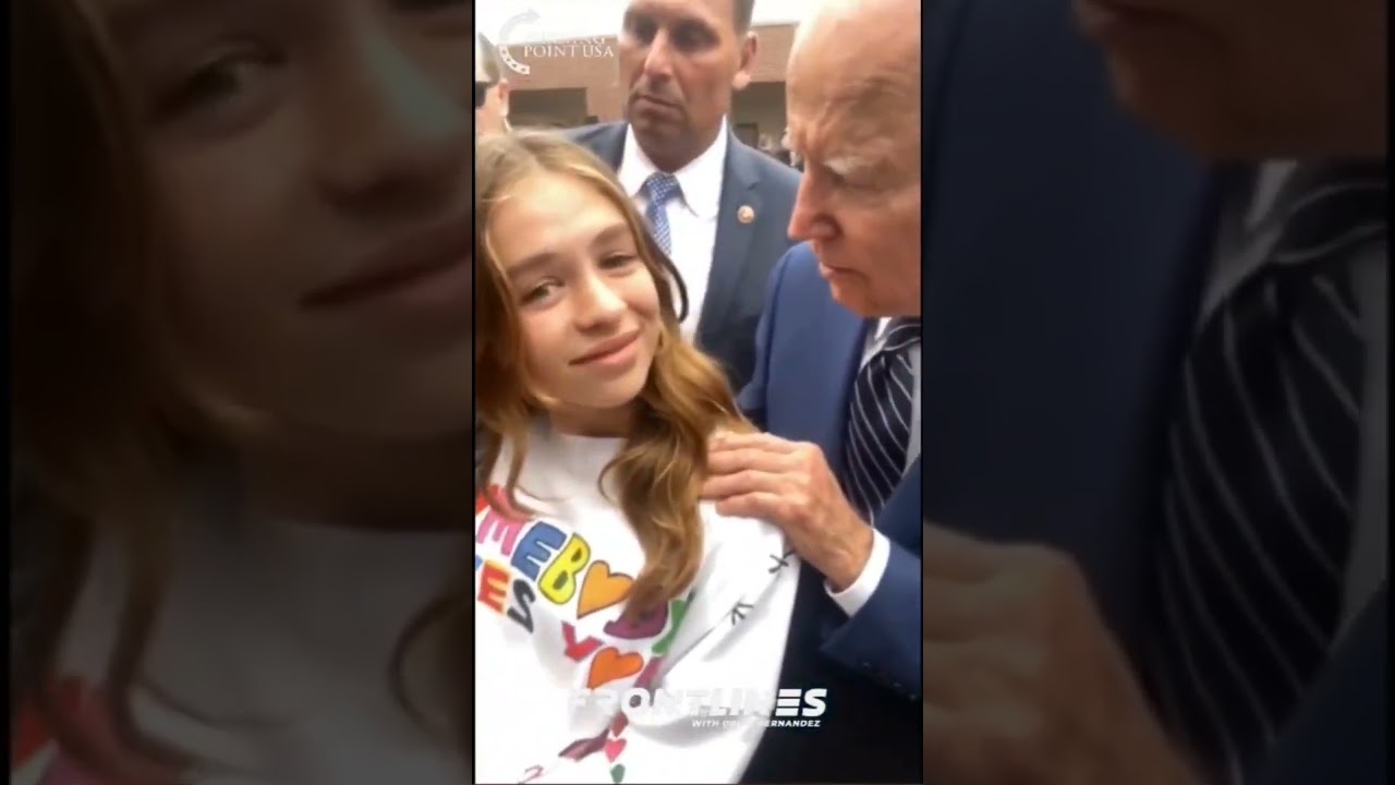 Creepy Joe Biden tells young girl 