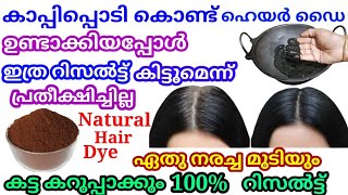 Natural Hair Dye ||  കാപ്പി പ്പൊടി കൊണ്ട് ഇങ്ങനെ ചെയ്താൽ മതി ഏതു നരച്ച മുടിയും കട്ട കറുപ്പാകും