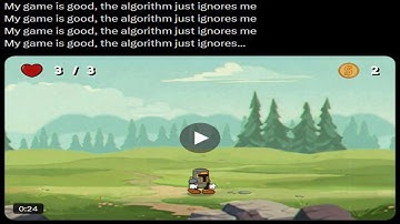 My game is good, the algorithm just ignores me