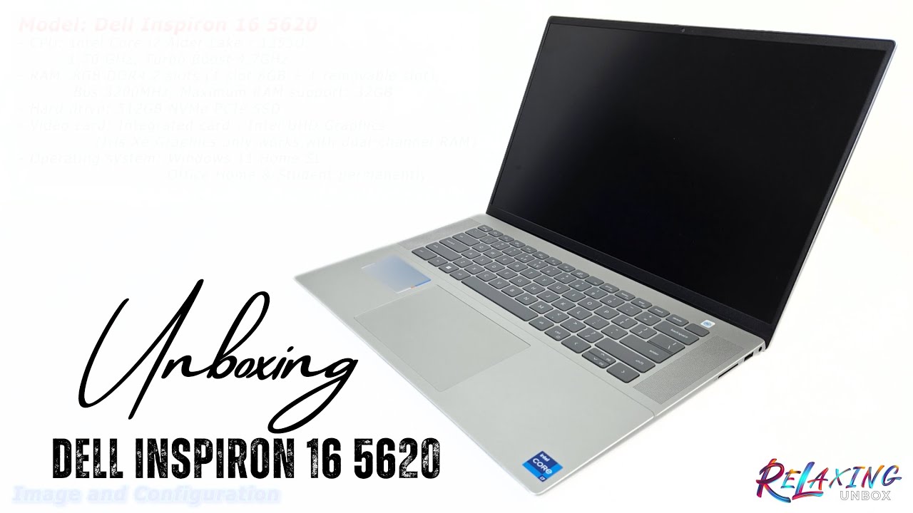 Dell Inspiron 16 5620 Unboxing | Core i7 1255U/8GB/512GB - YouTube