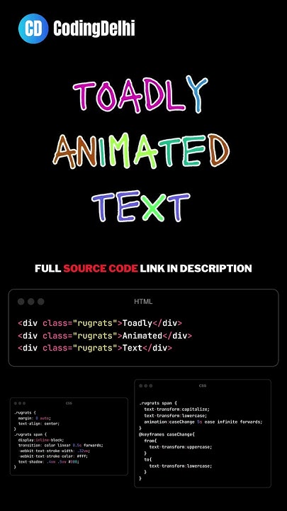 The Text Animation Effects | HTML CSS - YouTube