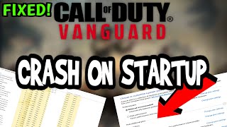 How To Fix Vanguard Crashes! (100% FIX)