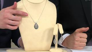 Or Paz Sterling Cultured Pearl Hammered Lace Pendant Wchain With Alberti Popaj