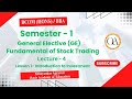 Lecture 4 – Fundamentals of Stock Trading | B.Com (Hons)/ BBA | Unit 1: Introduction to Investment