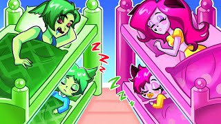 Quadruplets Build a Bunk Bed! Secret Room for Girls! Teen-Z