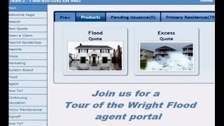 Tour of Wright Flood's online flood quoting tools at www.wrightflood.com