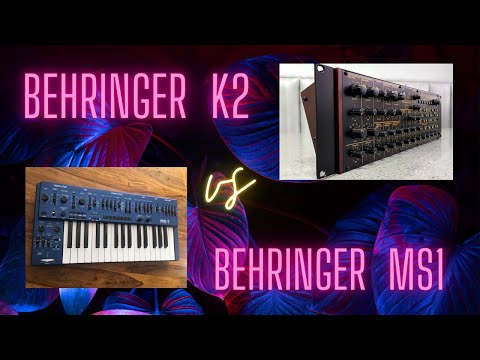 Behringer K-2 vs Behringer MS-1 and Behringer K-2 vs Korg MS20 mini sound demo