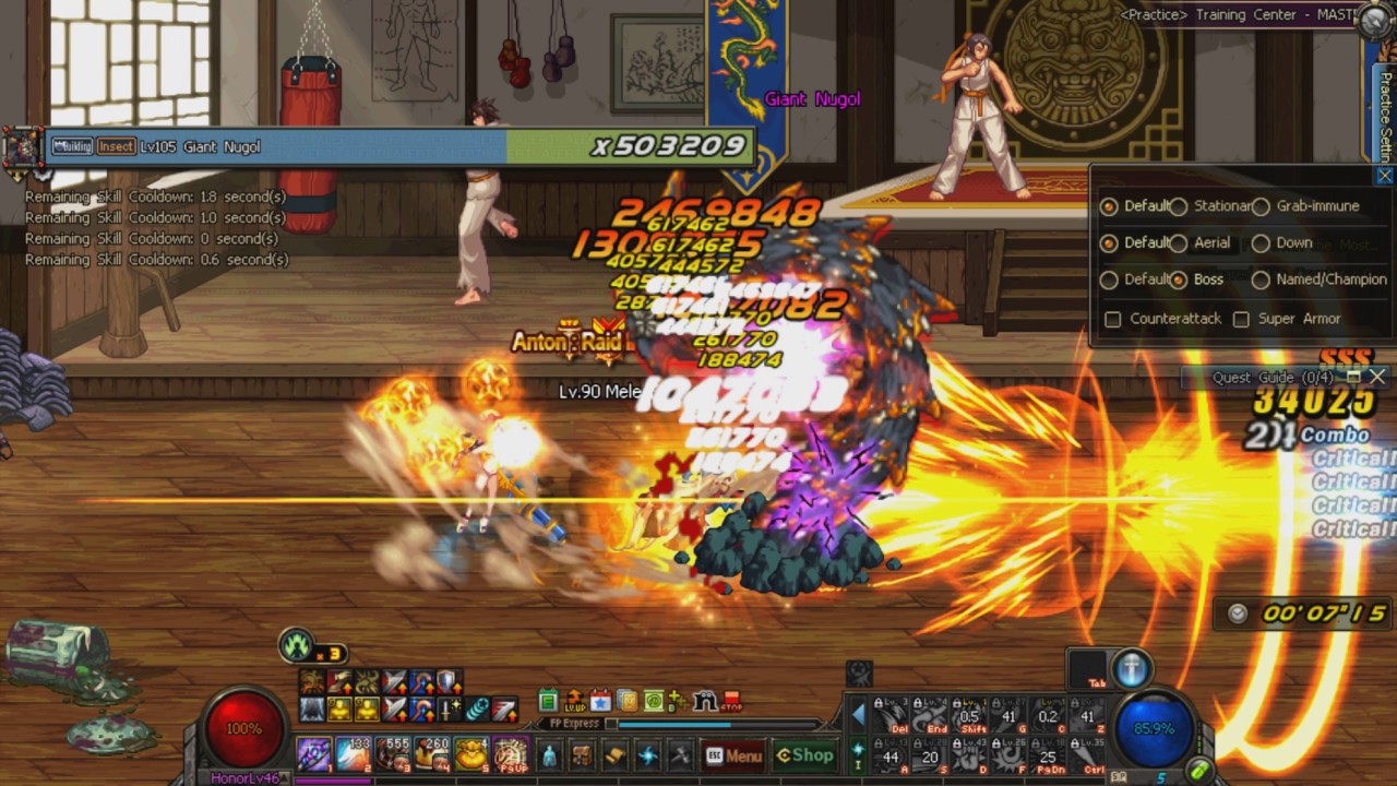 Training Room lv 105 Giant Nugol - Battlemage 10s