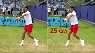 Теннис :). Анатомия удара слева (бэкхенд) в теннисе. Джокович.( Novak Djokovic Backhand)