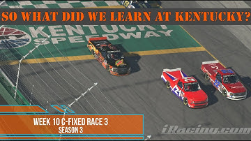 Iracing Kentucky C-Class Fixed NASCAR Trucks Week 10 (Race 3 Finally Learning)