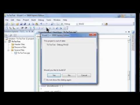 TCH060 C++ Programming Project 4 TicTacToe, lab 4
