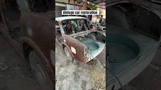 Line of cars getting restored  #shacustompaints #vellore #carrestroration #classiccars #vintagecars