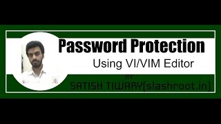 Password Protecting through VIM Editor