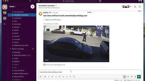 Camio slash commands in Slack