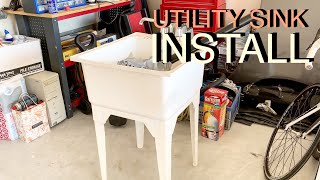 Dream Garage Build | Utility Sink with hot and cold water