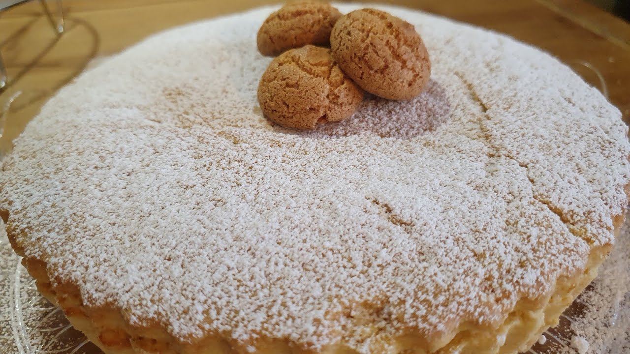CROSTATA CREMA PASTICCERA E AMARETTI FRIGGITRICE AD ARIA