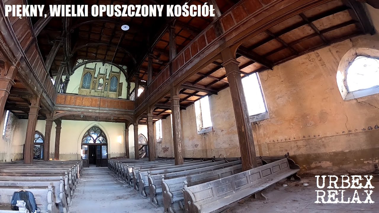 Wielki opuszczony kościół ewangelicki obok Policji - Urbex Relax