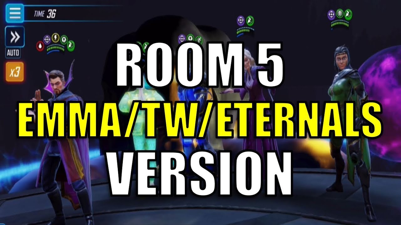 Room 5 - Cosmic Crucible - Emma/TW/Eternals version - MSF - Marvel Strike Force