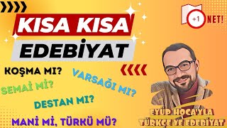 Koşma mı Semai mi Varsağı mı Destan mı Mani mi Türkü mü