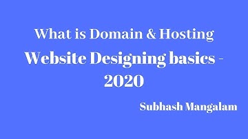 How to Buy Domain and Hosting - Website Designing Basics 2020