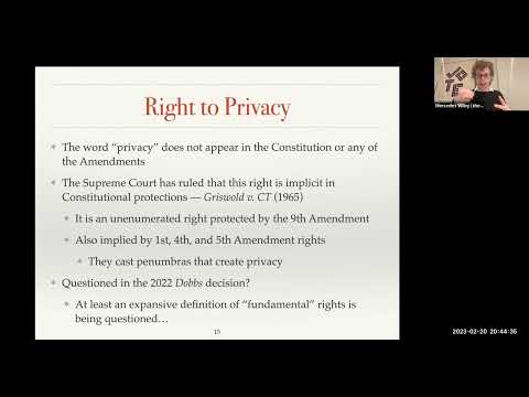 The Right to Privacy