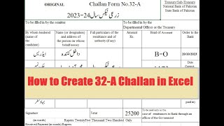 Celebrity How to Prepare Excel Sheet to Create Auto 32-A Challan in Excel by Tanzeel Sohail Net Worth
