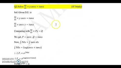 Engineering Mathematics-II Assignment-1 Solution by Zameer Shaikh