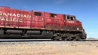 Canadian Pacific 8850 on point with KCSM 4064 and MRL 4319 departing Hinkley