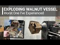 Woodturning - Hollow Form Vessel Breaks on the Lathe - Woodworking Fail