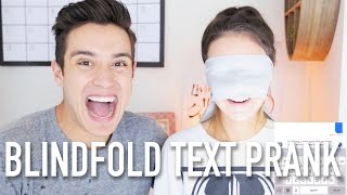 BLINDFOLDED TEXTING CHALLENGE W/ MY FIANCE