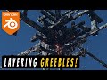 Layering Greebles Workflow With Random Flow! #b3d