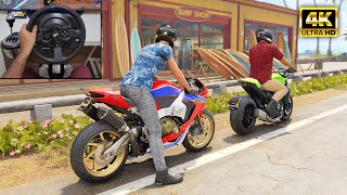 Honda CBR 1000RR & Honda CB1000R | The Crew Motorfest | Thrustmaster T300RS + TH8A shifter gameplay