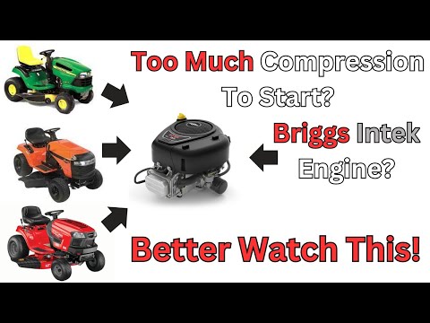 Briggs And Stratton Lawn tractor hard to start, too much compression for the starter to turn over