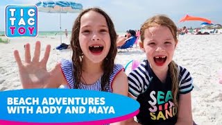 Beach Adventures with Addy and Maya !!!