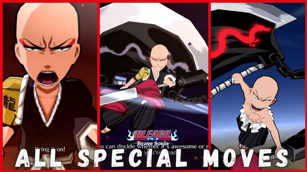All Ikkaku Special Moves Bleach Brave Souls YouTube