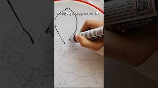 How to Apply Black Gutta on Silk | Silk Painting Tutorial #silkpainting #artshorts