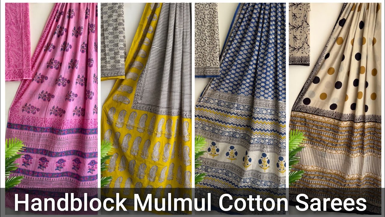 Office Wear Handblock Cotton Sarees | Best Quality Sarees | Wholesale Price | 