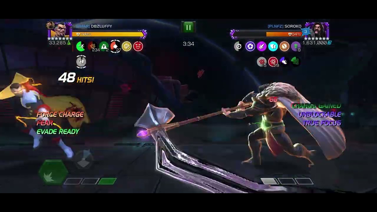 MCOC War node 3 count vs Serpent 