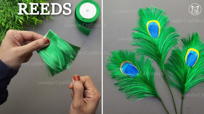 Diy How to make Easy Paper Peacock Feather 