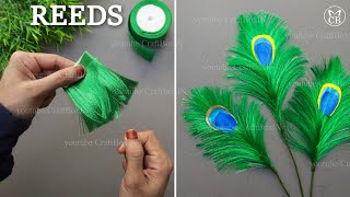 Amazing diy | How to make Peacock Feather using ribbon | satin ribbon crafts Craft