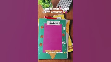 Komodo Handcrafted Sheets Buy now on Amazon or FLIPKART #art #diy #school #shorts #short #shortvideo