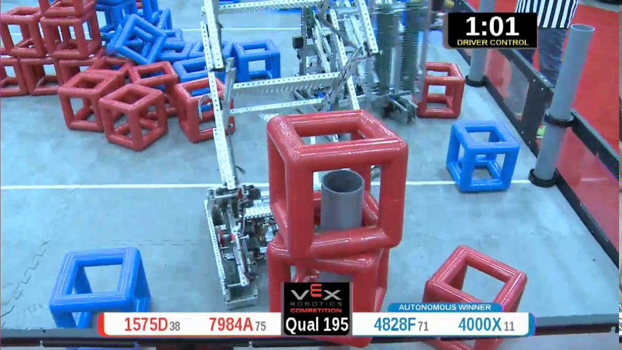 2015 VRC Engr Q195 - 1575D 7984A vs 4828F 4000X - 41 to 58 - VEX Worlds 2015 - Engineering Division