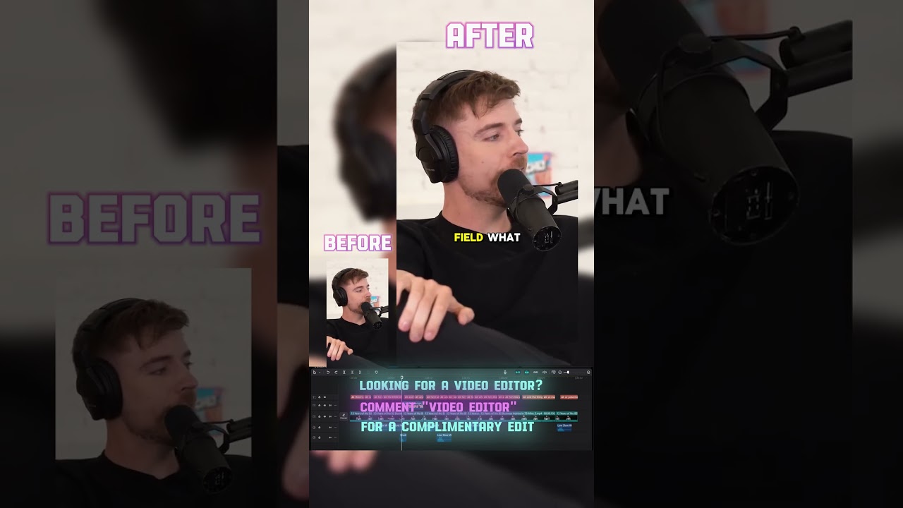 Mr Beast Before & After | Professional Video Editor | Video Editing Service | Reels or Shorts Editor