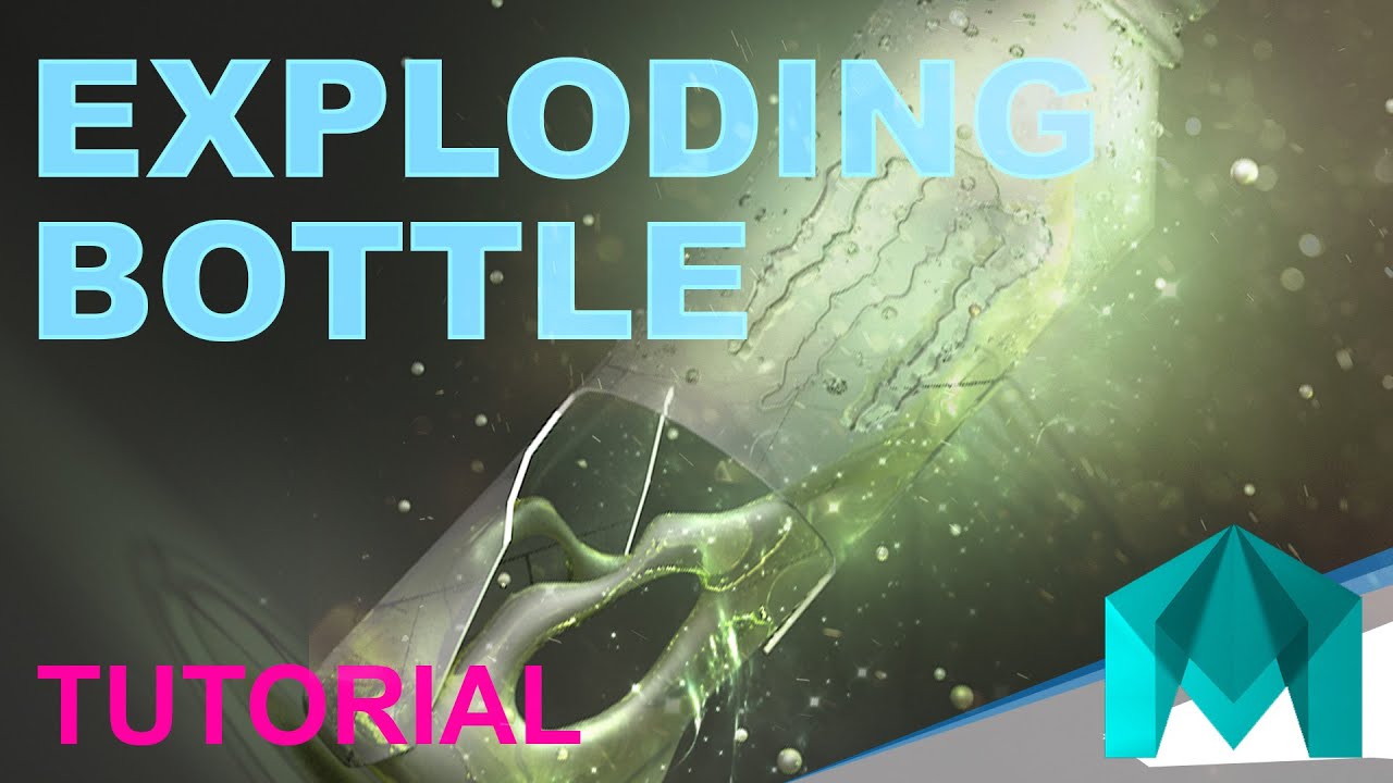 Maya modeling a BOTTLE with LIQUID TUTORIAL (project file included)