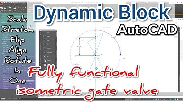 AC01 Isometric gate valve as Dynamic block in AutoCAD | VIRTUCADD #autocad #autocadforbeginners
