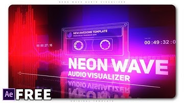 Neon Wave Audio Visualizer | Free After Effects Templates