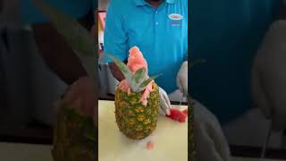 Watermelon Daiquiri Served in a Pineapple 🤤🍍🍉 | Refreshing Tropical Cocktail Recipe |#foodie  #viral