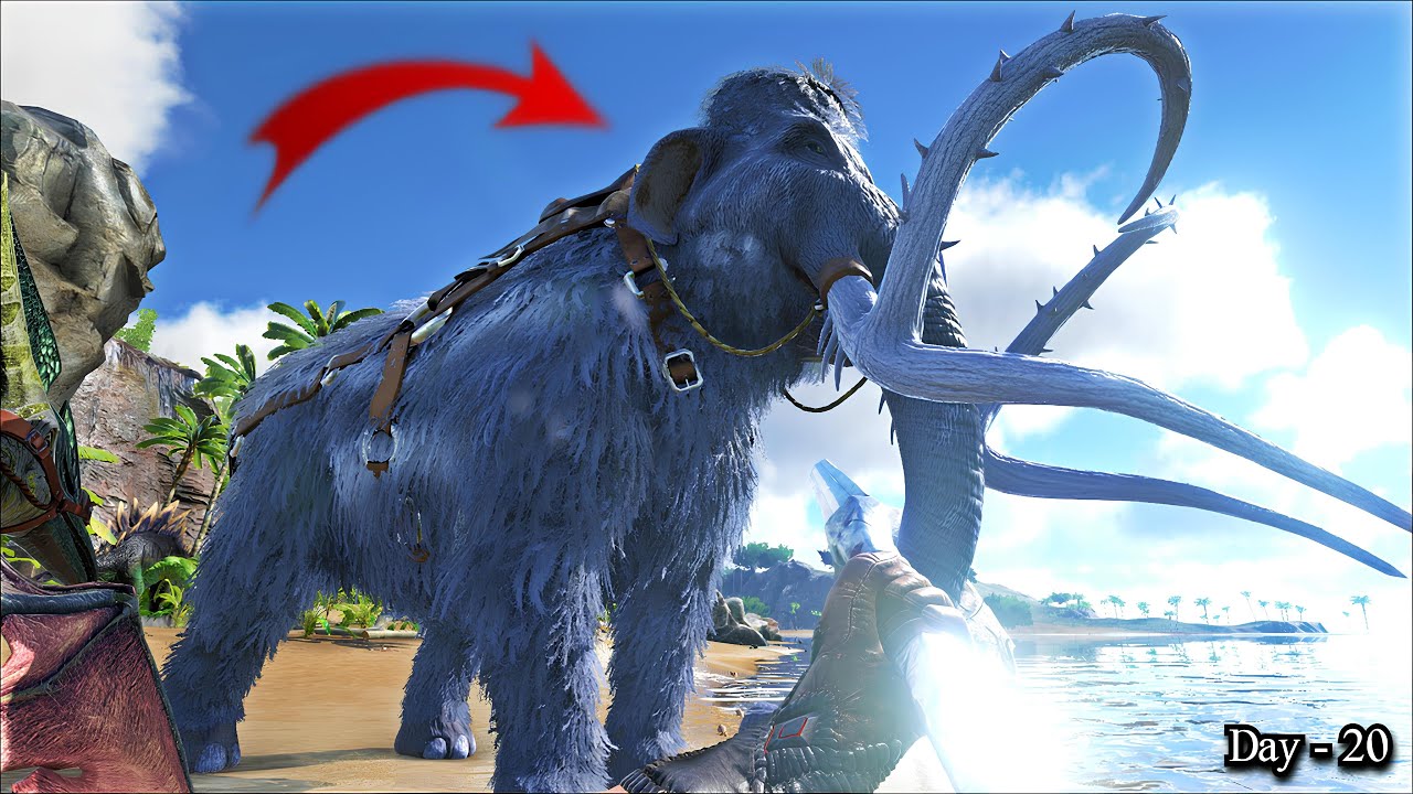 ရေခဲတောင်က ငွေရောင်ဆင်မလေးမိုမိုကိုမွေးစားခဲ့တယ် (Day-20) ARK: Survival Ascended | SMART On Live