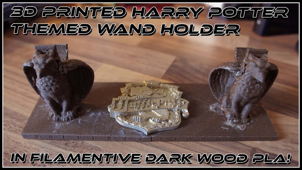 3D Printed Harry Potter Wand Holder | Filamentive Dark Wood PLA! - YouTube
